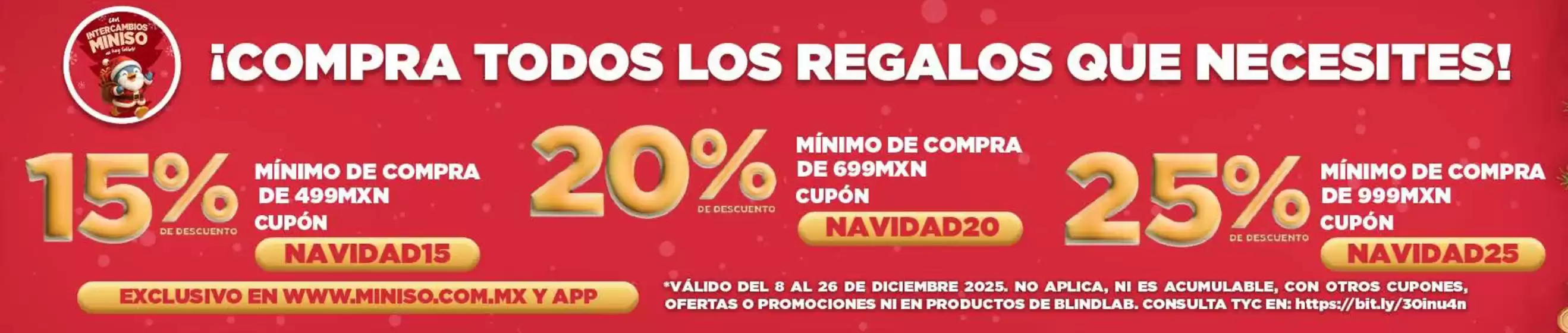 Catálogo Miniso en Benito Juárez (CDMX) | Promo | 2025-12-09T00:00:00.000Z - 2025-12-26T00:00:00.000Z