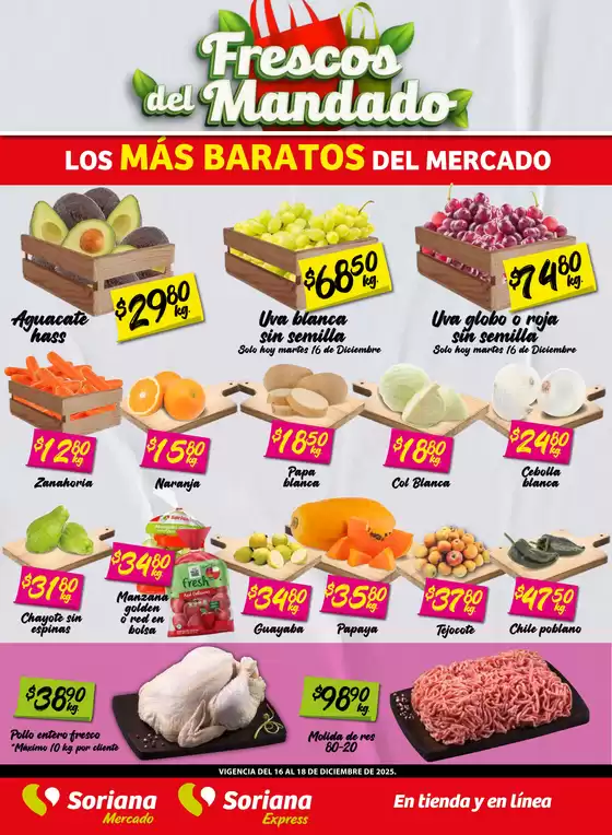 Catálogo Soriana Mercado | Ofertas principales y descuentos | 2025-12-16T00:00:00.000Z - 2025-12-18T00:00:00.000Z