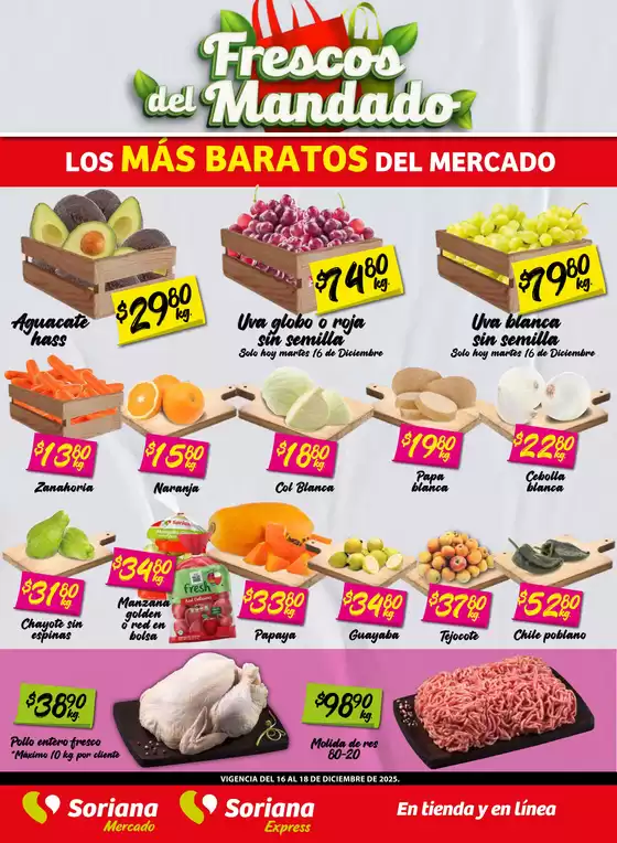 Catálogo Soriana Mercado | Ofertas y promociones actuales | 2025-12-16T00:00:00.000Z - 2025-12-18T00:00:00.000Z