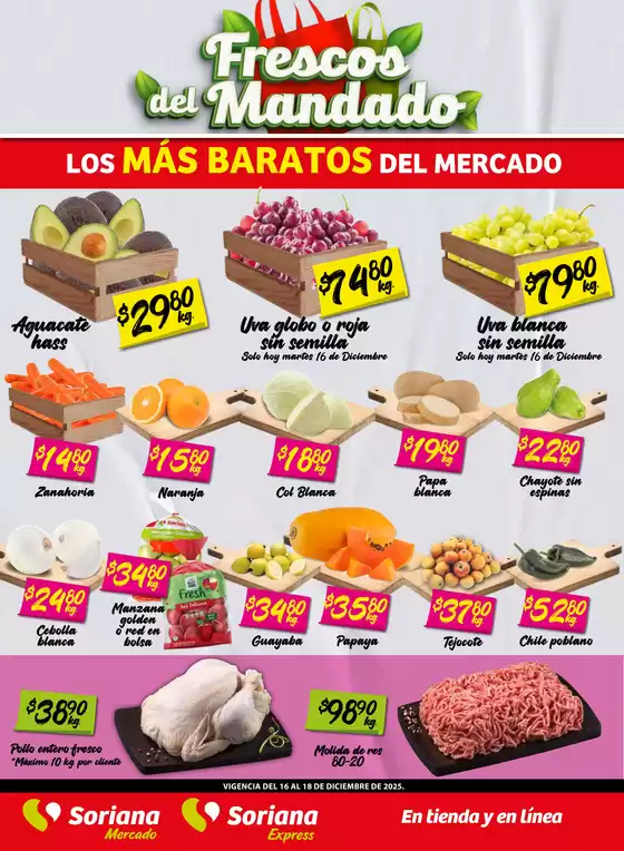 Catálogo Soriana Mercado | Promociones actuales | 2025-12-16T00:00:00.000Z - 2025-12-18T00:00:00.000Z