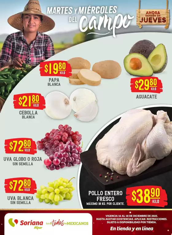 Catálogo Soriana Híper en La Paz | Ofertas principales para todos los clientes | 2025-12-16T00:00:00.000Z - 2025-12-18T00:00:00.000Z