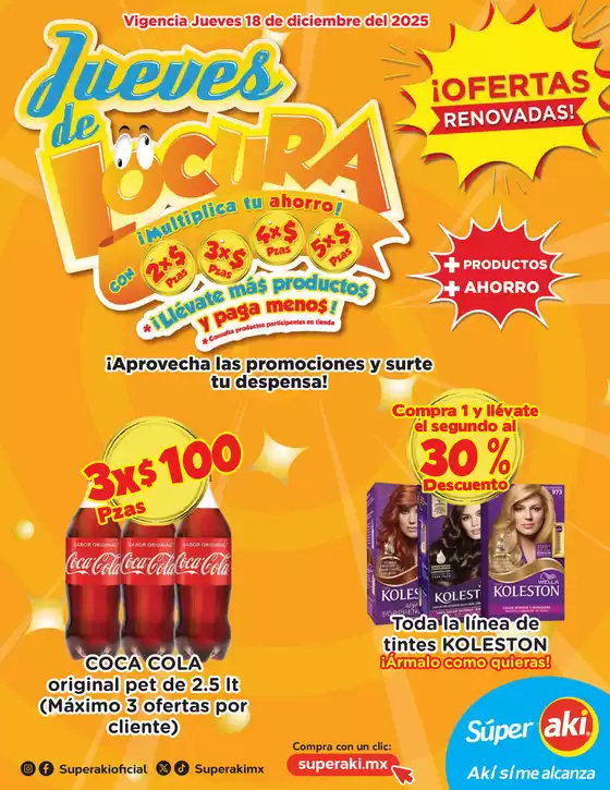 Catálogo Súper Aki en Pedro Escobedo | JUEVES DE LOCURA 18 DICIEMBRE DEL 2025 | 2025-12-18T00:00:00.000Z - 2025-12-18T00:00:00.000Z