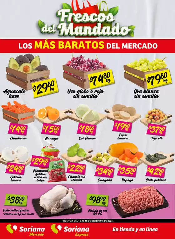Catálogo Soriana Mercado en San Nicolás de los Garza | Excelente oferta para todos los clientes | 2025-12-16T00:00:00.000Z - 2025-12-18T00:00:00.000Z