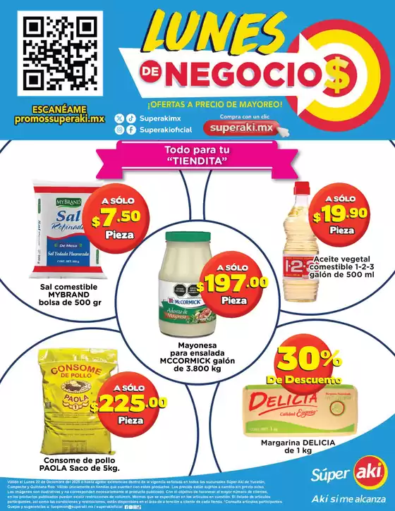 Catálogo Aki Gran Mayoreo en Cuauhtémoc (CDMX) | Lunes de negocios | 2025-12-22T00:00:00.000Z - 2025-12-22T00:00:00.000Z