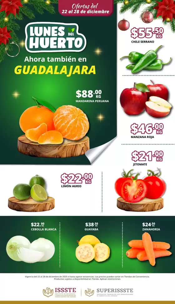 Catálogo SuperISSSTE en Tlalpan (CDMX) | Grandes descuentos en productos seleccionados | 2025-12-22T00:00:00.000Z - 2025-12-28T00:00:00.000Z