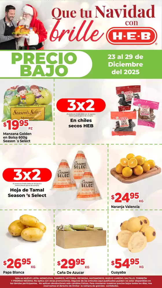 Catálogo HEB en Tlaxcala de Xicohténcatl | Precios Bajos HEB del 23 al 29 | 2025-12-23T00:00:00.000Z - 2025-12-29T00:00:00.000Z