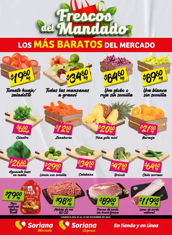 Catálogo Soriana Express en Heróica Caborca | Ofertas para cazadores de gangas | 2025-12-23T00:00:00.000Z - 2025-12-25T00:00:00.000Z