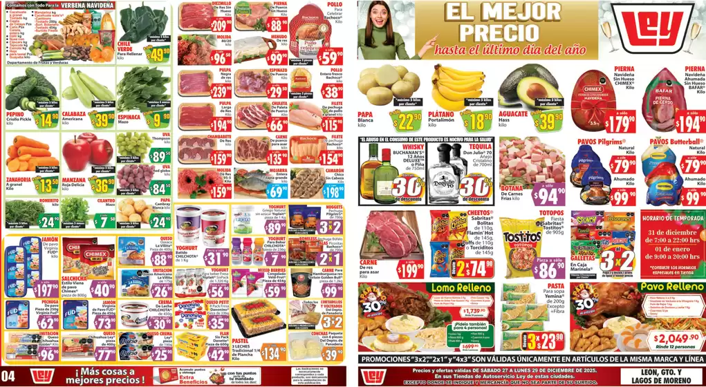 Catálogo Casa Ley en Irapuato | Gran variedad de ofertas | 2025-12-27T00:00:00.000Z - 2025-12-29T00:00:00.000Z