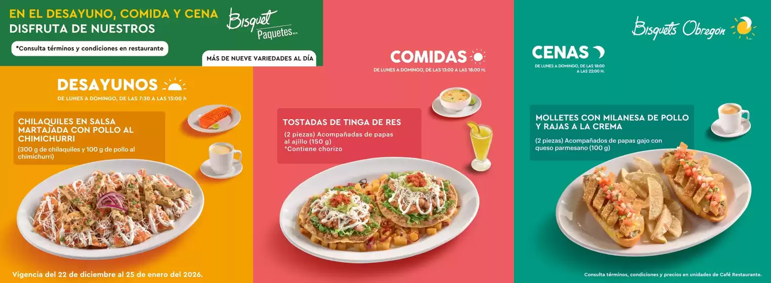 Catálogo Bisquets Obregón en Cuauhtémoc (CDMX) | Promos | 2025-12-30T00:00:00.000Z - 2026-01-25T00:00:00.000Z