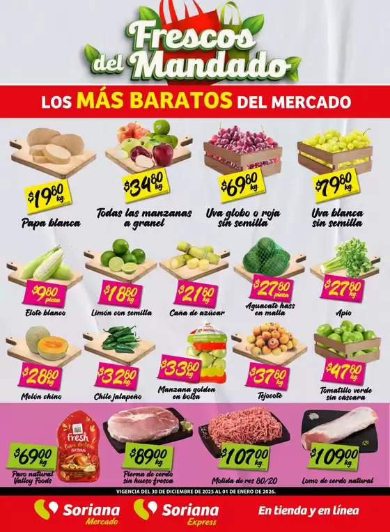 Catálogo Soriana Mercado en Reynosa | VolMartes301225MDONACIONAL | 2025-12-30T00:00:00.000Z - 2026-01-01T00:00:00.000Z