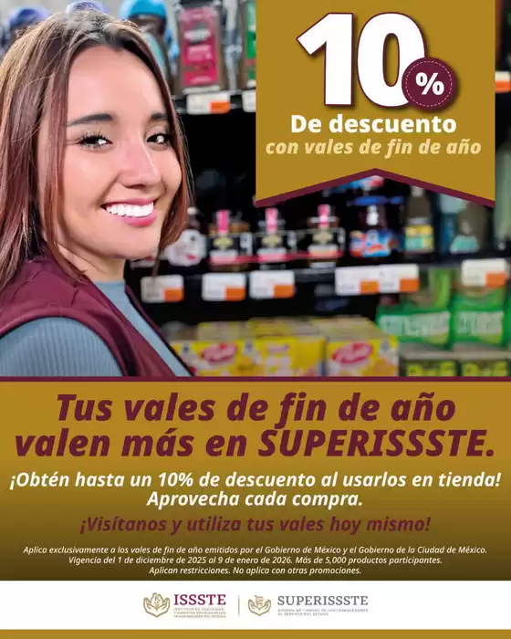 Catálogo SuperISSSTE en Acayucan | Nuestras mejores ofertas para ti | 2025-12-01T00:00:00.000Z - 2026-01-09T00:00:00.000Z