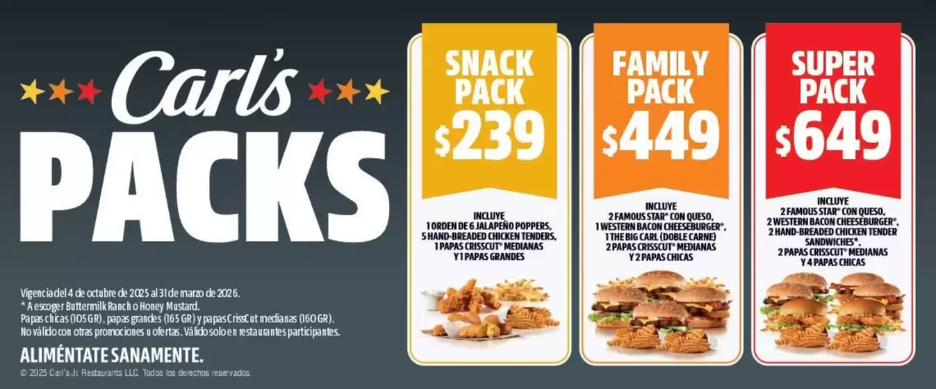 Catálogo Carl's Jr en Monterrey | Promo | 2026-01-05T00:00:00.000Z - 2026-03-31T00:00:00.000Z