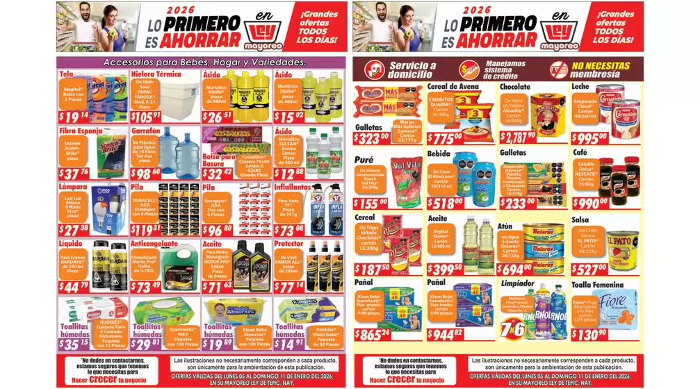 Catálogo Casa Ley en La Paz | Ofertas y gangas exclusivas | 2026-01-05T00:00:00.000Z - 2026-01-11T00:00:00.000Z