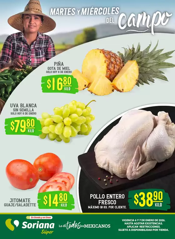 Catálogo Soriana Súper en Tlaquepaque | Descuentos y promociones | 2026-01-06T00:00:00.000Z - 2026-01-07T00:00:00.000Z