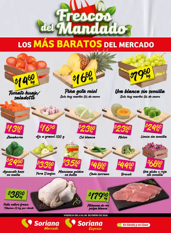 Catálogo Soriana Mercado en Heróica Puebla de Zaragoza | Descuentos y promociones | 2026-01-06T00:00:00.000Z - 2026-01-08T00:00:00.000Z