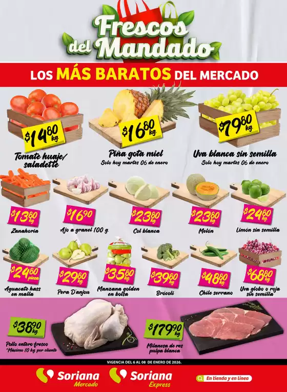 Catálogo Soriana Mercado en Lagos de Moreno | VolMartes060126MDOchihuahua | 2026-01-06T00:00:00.000Z - 2026-01-08T00:00:00.000Z