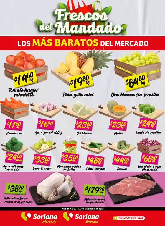 Catálogo Soriana Mercado en San Andrés Tuxtla | Gangas exclusivas | 2026-01-06T00:00:00.000Z - 2026-01-08T00:00:00.000Z