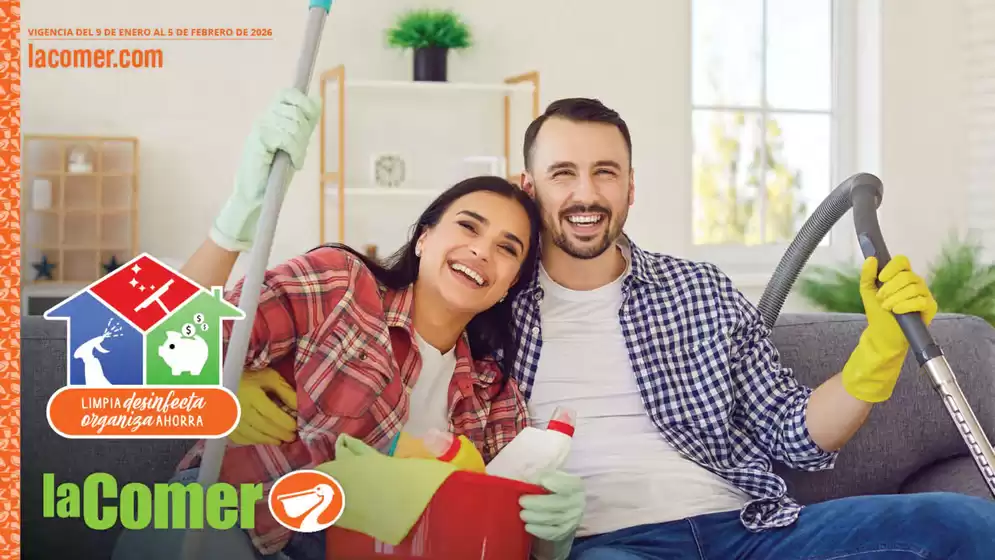 Catálogo La Comer en San Antonino Castillo Velasco | LIMPIA , Desinfecta, organiza, AHORRA | 2026-01-09T00:00:00.000Z - 2026-02-05T00:00:00.000Z