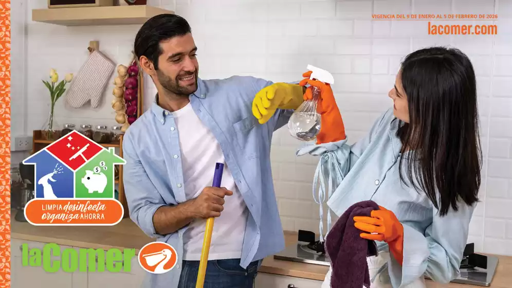 Catálogo La Comer en San Antonino Castillo Velasco | LIMPIA , Desinfecta, organiza, AHORRA - La Comer | 2026-01-09T00:00:00.000Z - 2026-02-05T00:00:00.000Z