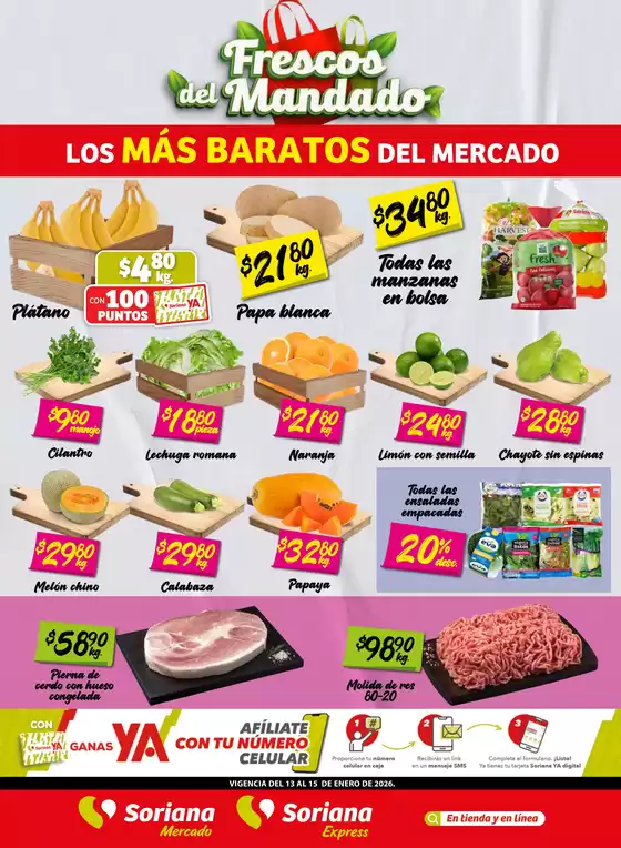 Catálogo Soriana Mercado en Arandas | Nuestras mejores gangas | 2026-01-13T00:00:00.000Z - 2026-01-15T00:00:00.000Z