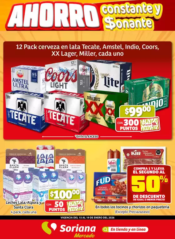 Catálogo Soriana Express en Tlaquepaque | Grandes descuentos en productos seleccionados | 2026-01-15T00:00:00.000Z - 2026-01-19T00:00:00.000Z
