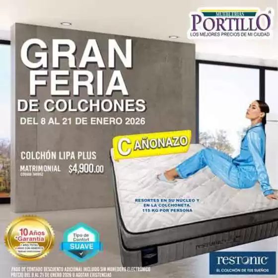 Catálogo Mueblerías Portillo en Hermosillo | Nuevas ofertas para descubrir | 2026-01-08T00:00:00.000Z - 2026-01-21T00:00:00.000Z
