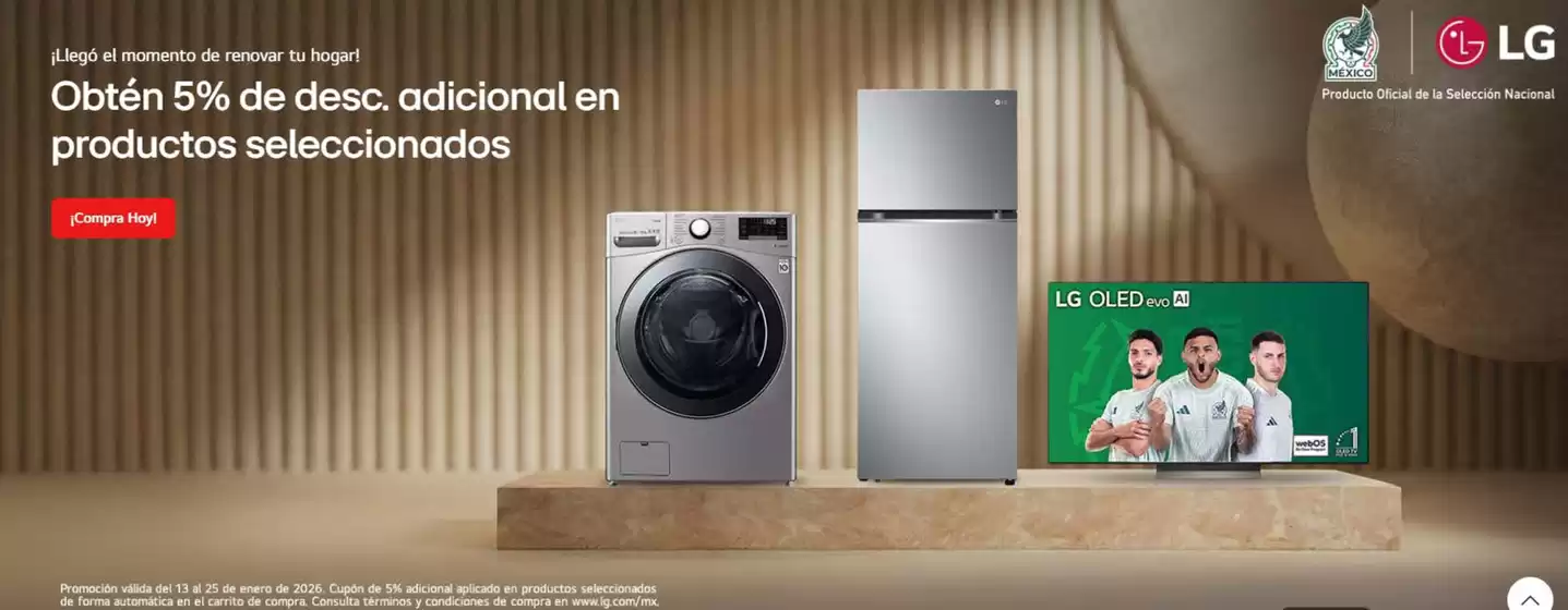 Catálogo LG en Heróica Puebla de Zaragoza | Promo | 2026-01-22T00:00:00.000Z - 2026-01-25T00:00:00.000Z