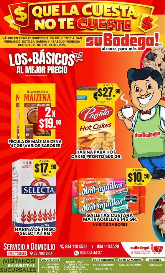 Catálogo SuBodega en Pachuca de Soto | Ofertas SuBodega | 2026-01-24T00:00:00.000Z - 2026-01-28T00:00:00.000Z