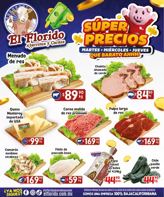 Catálogo El Florido en Tepic | Ofertas y promociones actuales | 2026-01-27T00:00:00.000Z - 2026-01-29T00:00:00.000Z