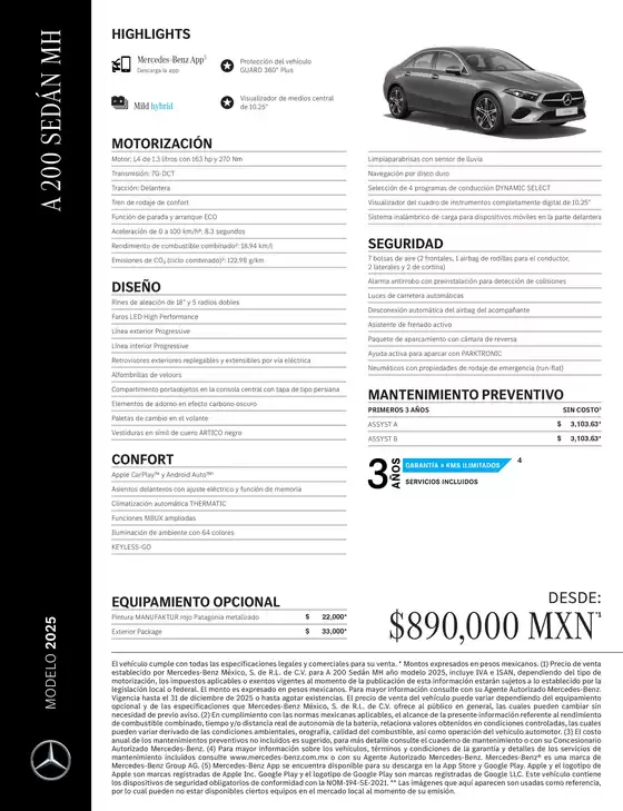 Catálogo Mercedes-Benz en Venustiano Carranza | MERCEDES-Sedan-MH | 2026-01-29T00:00:00.000Z - 2027-06-30T00:00:00.000Z