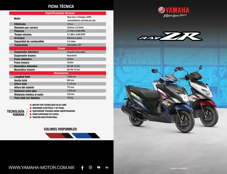 Catálogo Yamaha en Cuauhtémoc (CDMX) | Yamaha RAY ZR2024 | 2026-01-30T00:00:00.000Z - 2026-02-13T00:00:00.000Z