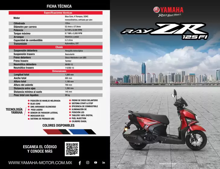 Catálogo Yamaha en Cuauhtémoc (CDMX) | Yamaha RAY ZR 125 FI2024 | 2026-01-30T00:00:00.000Z - 2026-02-13T00:00:00.000Z