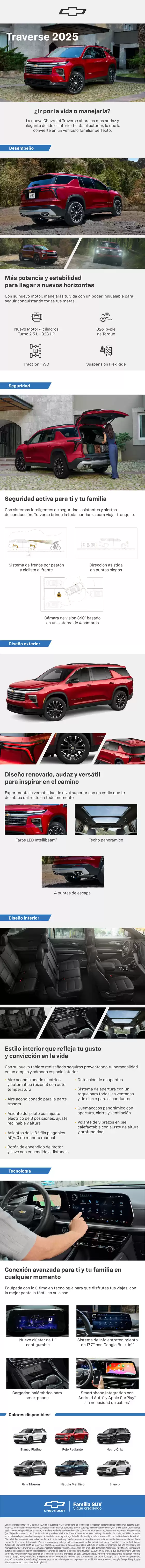 Catálogo Chevrolet en General Escobedo | Catalogo Traverse 2025 | 2026-01-30T00:00:00.000Z - 2026-02-13T00:00:00.000Z