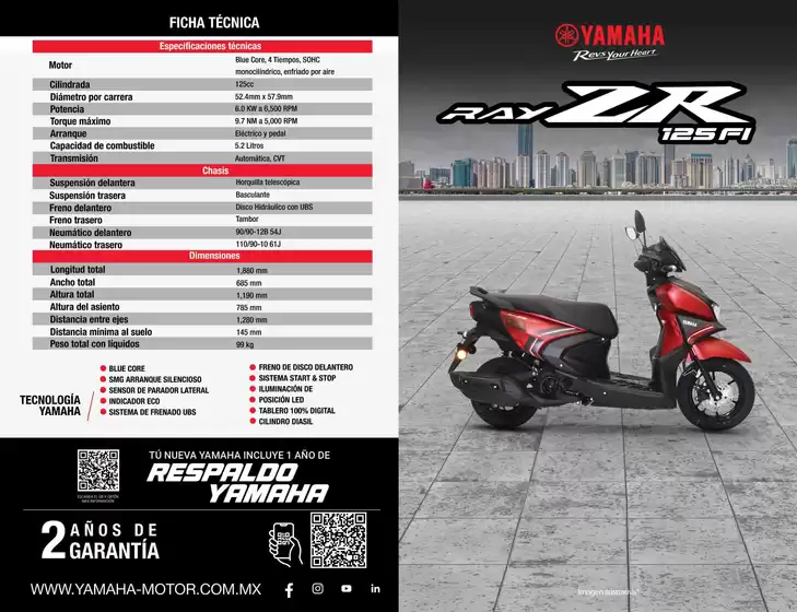 Catálogo Yamaha en Cuauhtémoc (CDMX) | Yamaha RAY ZR 125 FI2025 | 2026-01-30T00:00:00.000Z - 2026-02-13T00:00:00.000Z