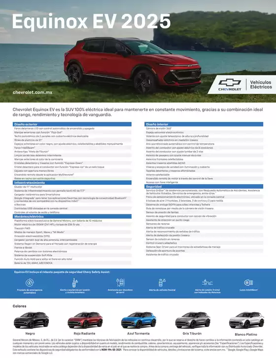 Catálogo Chevrolet en General Escobedo | 2025 equinox ev ficha tecnica | 2026-01-30T00:00:00.000Z - 2026-02-13T00:00:00.000Z