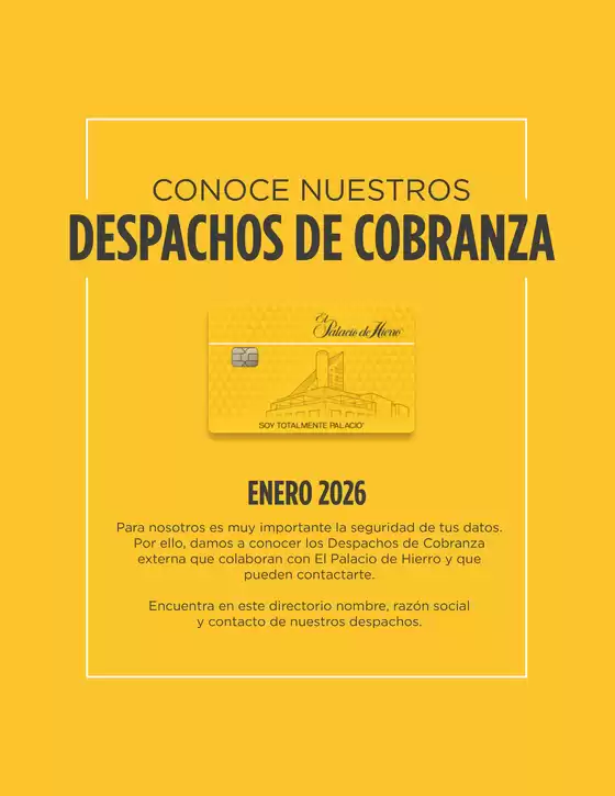Catálogo El Palacio de Hierro | Ofertas principales y descuentos | 2026-01-01T00:00:00.000Z - 2026-01-31T00:00:00.000Z