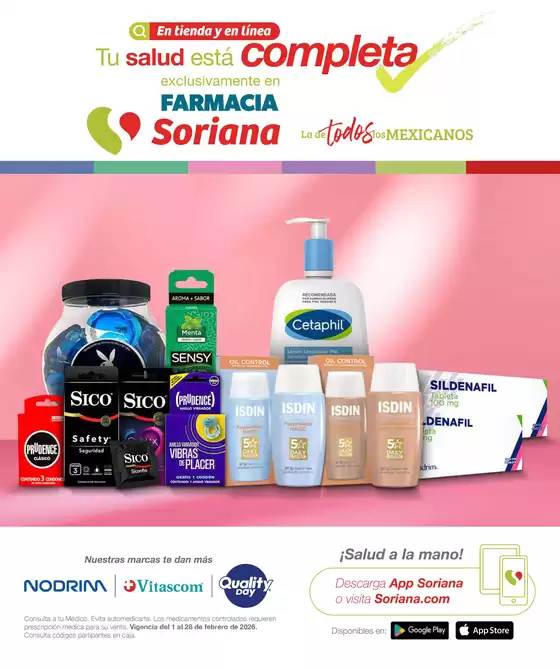 Catálogo Soriana Híper en Huimanguillo | FOLLETO FARMACIA FEBRERO 2026 | 2026-02-01T00:00:00.000Z - 2026-02-28T00:00:00.000Z