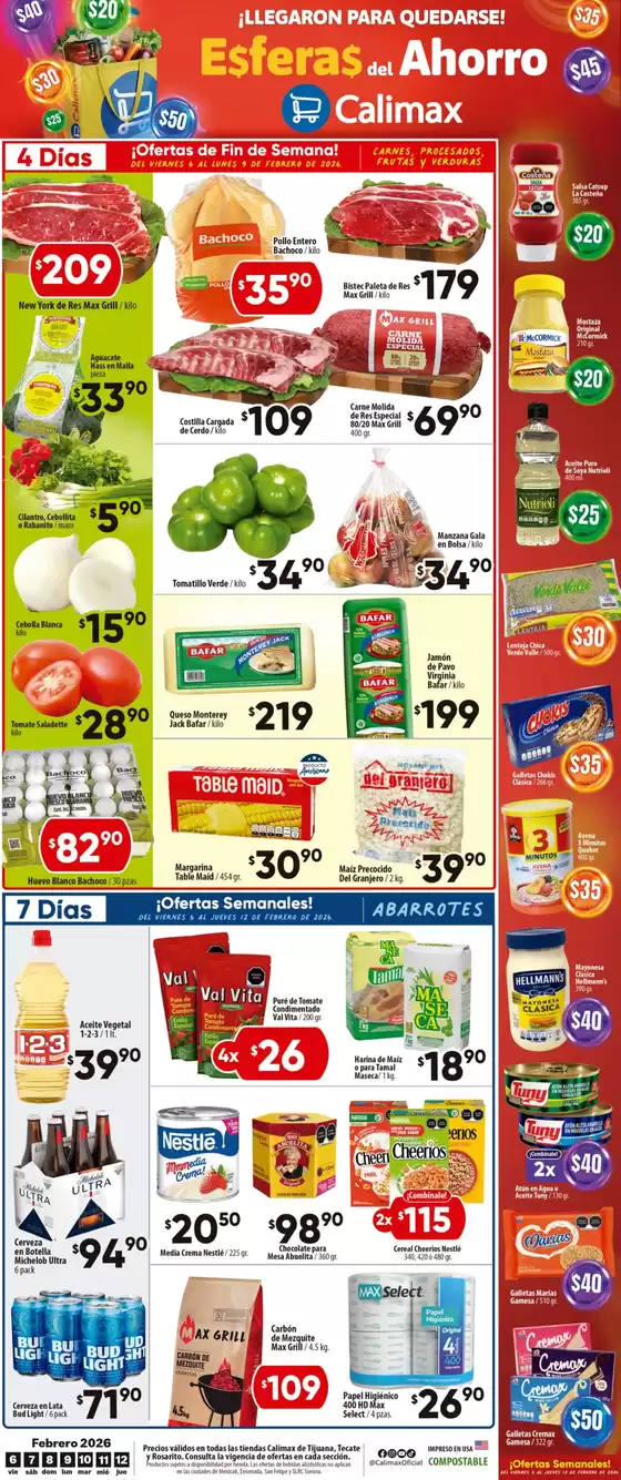 Catálogo Calimax en San Luis de la Paz | Ofertas Calimax | 2026-02-06T00:00:00.000Z - 2026-02-12T00:00:00.000Z