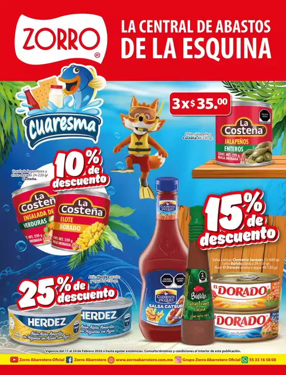 Catálogo Zorro en Guadalupe (Zacatecas) | Ofertas Zorro | 2026-02-11T00:00:00.000Z - 2026-02-24T00:00:00.000Z