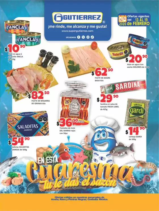 Catálogo Super Gutierrez en Lerma de Villada | Ahorra ahora con nuestras ofertas | 2026-02-13T00:00:00.000Z - 2026-02-19T00:00:00.000Z