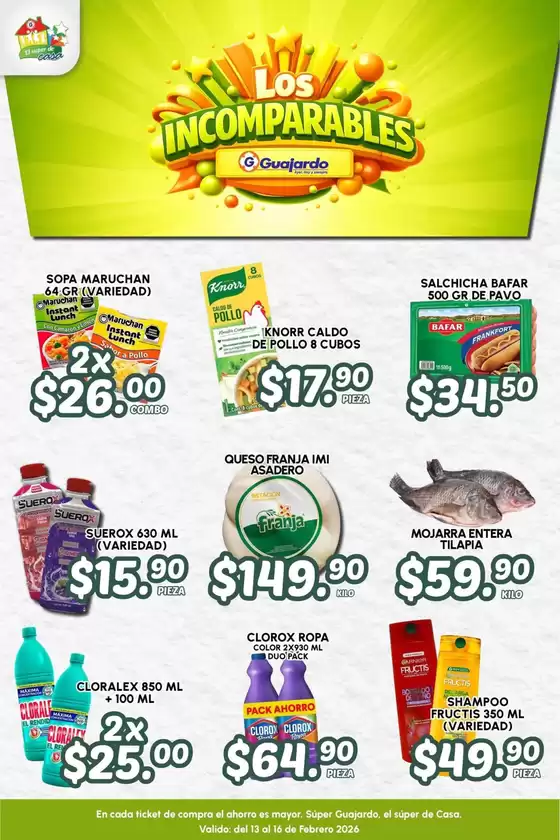 Catálogo Guajardo en Tecomán | Ofertas y promociones actuales | 2026-02-13T00:00:00.000Z - 2026-02-16T00:00:00.000Z