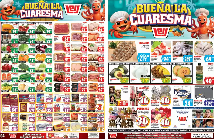 Catálogo Casa Ley en Tuxtla Chico | Nuevas ofertas para descubrir | 2026-02-17T00:00:00.000Z - 2026-02-19T00:00:00.000Z