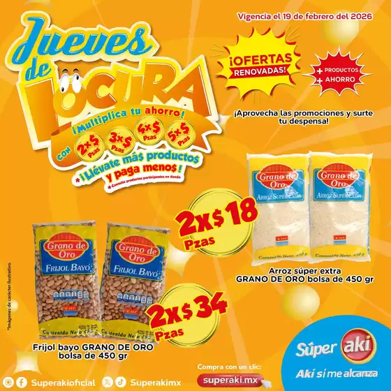 Catálogo Súper Aki en Benito Juárez (CDMX) | Ofertas Súper Aki | 2026-02-19T00:00:00.000Z - 2026-02-19T00:00:00.000Z