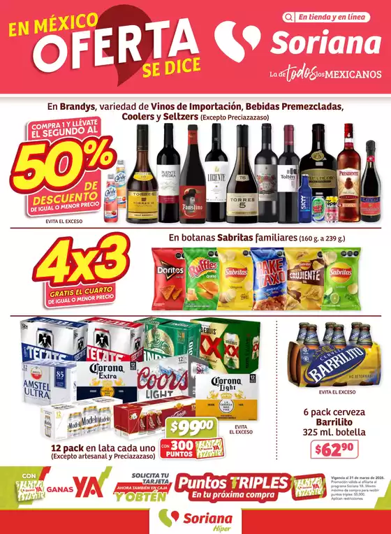 Catálogo Soriana Híper en La Paz | Excelente oferta para cazadores de gangas | 2026-02-23T00:00:00.000Z - 2026-03-31T00:00:00.000Z