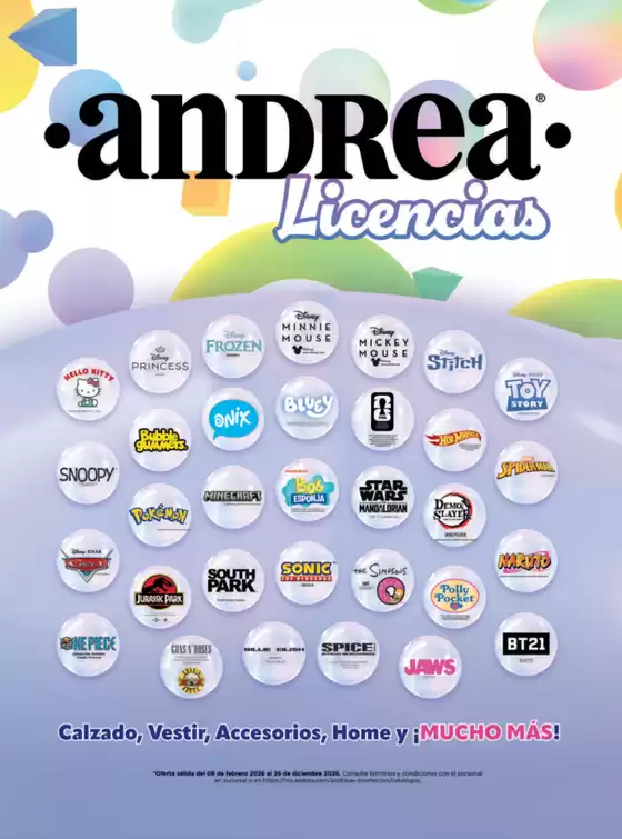 Catálogo Andrea en Gustavo A Madero | ANDREA TUS PERSONAJES FAVORITOS | 2026-02-08T00:00:00.000Z - 2026-12-26T00:00:00.000Z