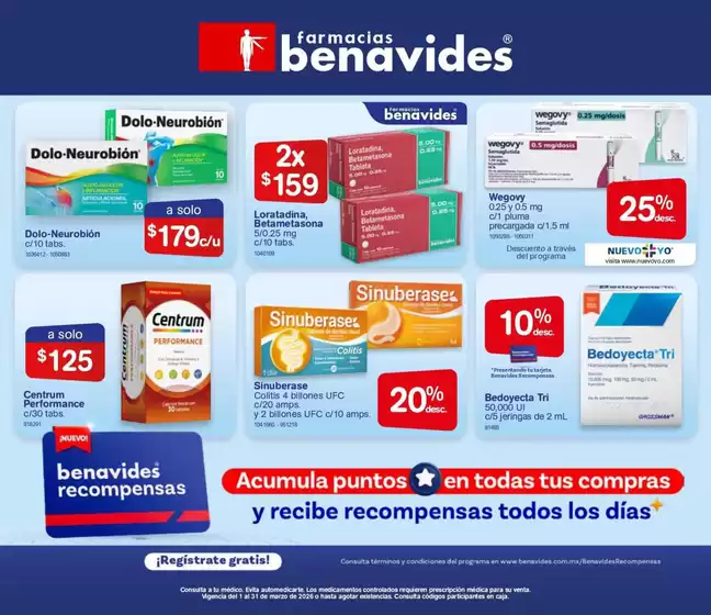 Catálogo Farmacias Benavides en Ciudad Apodaca | Catálogo Farmacias Benavides | 2026-03-01T00:00:00.000Z - 2026-03-31T00:00:00.000Z
