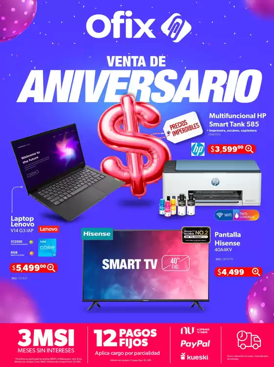 Catálogo Ofix en Aguascalientes | PRECIOS IMPERDIBLES EN NUESTRO ANIVERSARIO Ofix | 2026-03-05T00:00:00.000Z - 2026-03-19T00:00:00.000Z