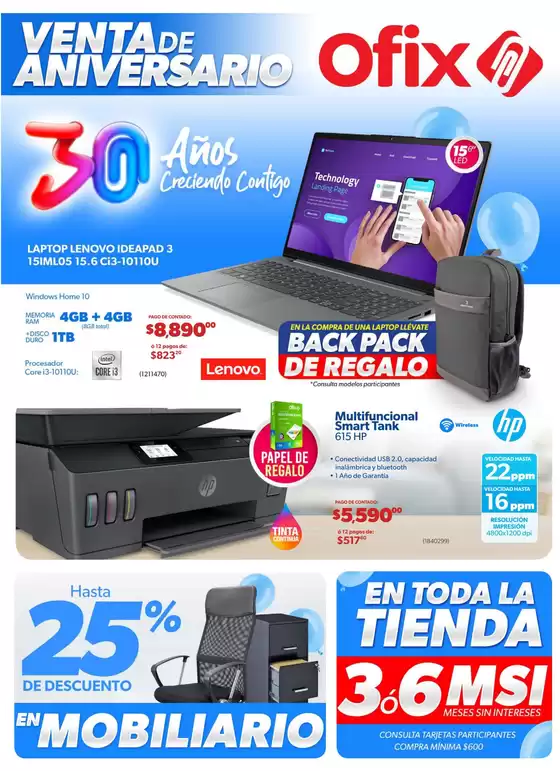 Catálogo Ofix en Ciudad Victoria | VENTA DE ANIVERSARIO Ofix | 2026-03-05T00:00:00.000Z - 2026-03-19T00:00:00.000Z