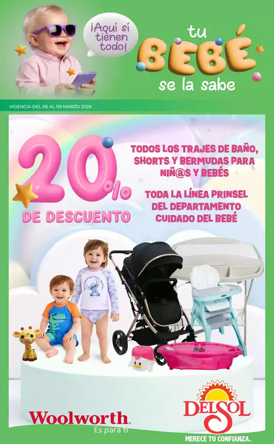 Catálogo Del Sol en Ensenada (Baja California) | Consiente a tu bebé en Tiendas Del Sol y Woolworth | 2026-03-06T00:00:00.000Z - 2026-03-09T00:00:00.000Z