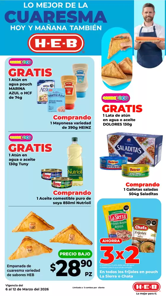 Catálogo HEB en Cosoleacaque | Lo mejor de la Cuaresma Hoy y mañana tambien | 2026-03-06T00:00:00.000Z - 2026-03-12T00:00:00.000Z